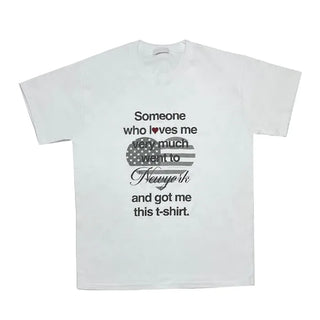 (3 colors) New York print short-sleeved T-shirt