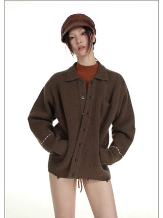 MASONPRINCE Collar Button Cardigan