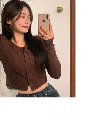 -3kg Slim Cropped Cardigan (7 colors)