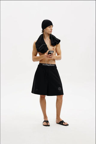 [MASONPRINCE] Pleated Wide Leg Sweat Pants