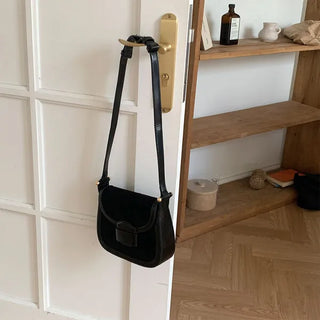 Suede shoulder bag