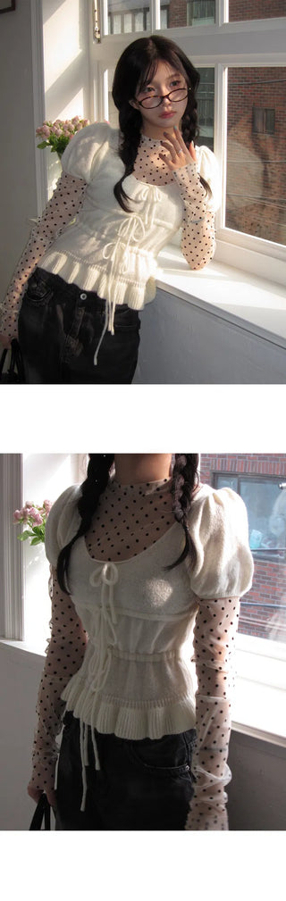 Dot See-through Inner T-shirt - 2 colors