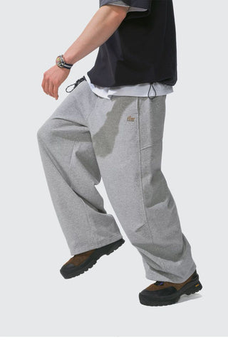 [Monterest] Logo Embroidered Wide Leg Sweatpants