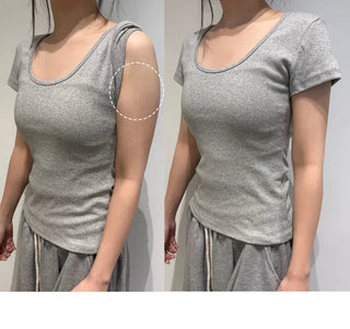 MOMU BASIC U-neck Short Sleeve T-shirt - 5 colors