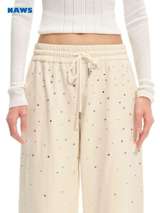 [NOTAWEAR] Rhinestone Gradient Wide Leg  Sweatpants