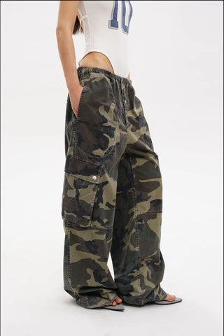 [MASONPRINCE] Reversible Camo Wide Cargo Pants