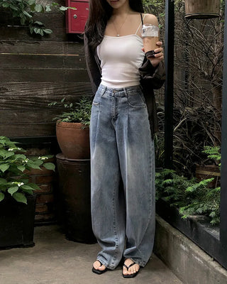 Daily Cover One-Pleat Denim Pants