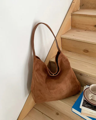 [A must-have for those who carry a lot of belongings] Suede Big Tote Bag/Shoulder Bag