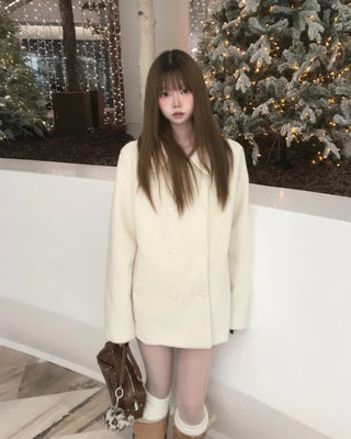 Double-breasted, mid-length coat