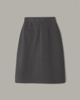 Front pleated midi skirt