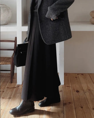 Pleated midi skirt