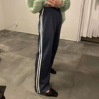 Fleece-lined wide-leg pants