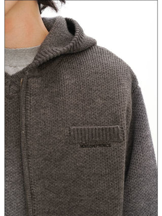 MASONPRINCE Wool Blend Hoodie Cardigan