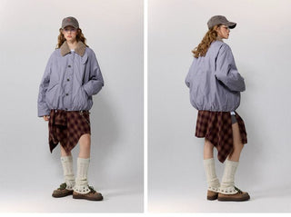 [Monterest] Detachable Fur Collar Deck Jacket