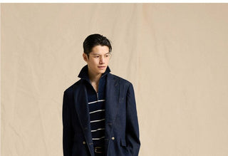 [CULTUM] Lyocell Denim Double-Breasted Blazer