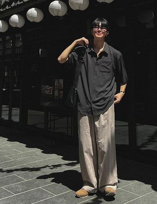 [Feature] Wrinkle-free spandex short-sleeve shirt (soft fabric)