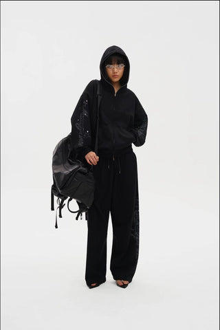 [MASONPRINCE] Bear Crystal Hoodie & Sweatpants Set