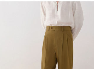 [CULTUM] Washable Relaxed Bamboo Trousers