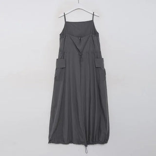 Nylon drawstring pocket camisole dress