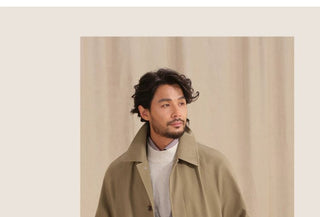 [CULTUM] Washed Cotton Balmacaan Coat