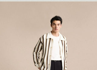 [CULTUM] Relaxed Fit Openwork Knit Cardigan