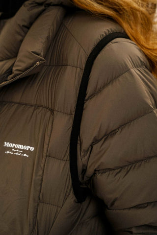 [Moromoro2] Lace Trim Hooded Down Jacket /  Vest