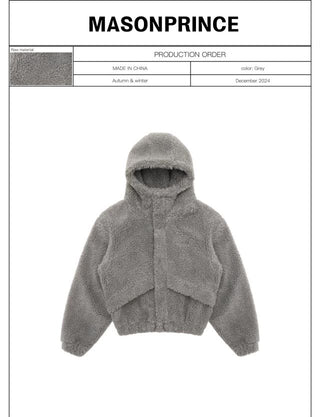 MASONPRINCE Fleece Short Hooded Jacket
