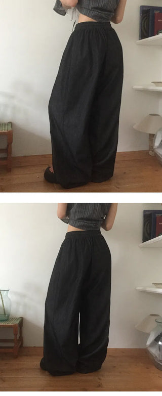 Special Feature Real Daily / All Staff Favorite Summer Raw Wide Elastic Waist Pants - 2 Colors