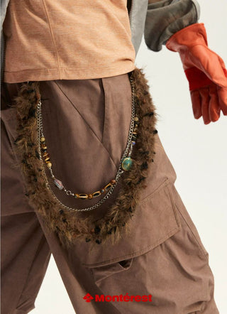 [Monterest] Detachable Triple Chain Beaded Pants Chain