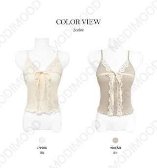 MD's highly praised lace frill sleeveless for you - 2 colors