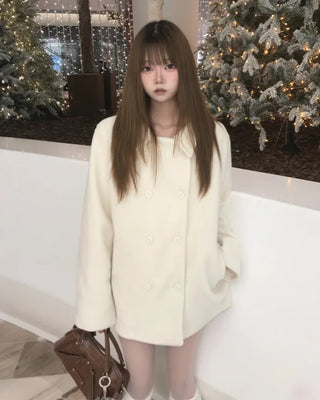 Double-breasted, mid-length coat