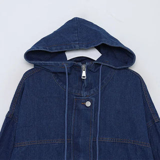 Hooded denim jacket