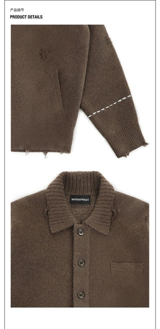 MASONPRINCE Collar Button Cardigan