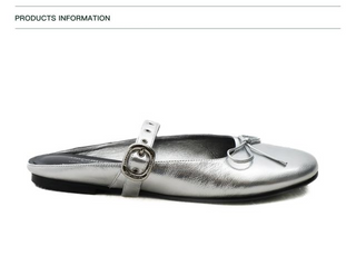 [moromoro2] Leather Bow Ballet Flats