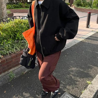 Double-zip cotton jacket