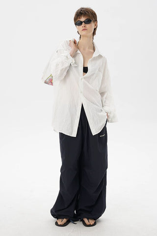 [MASONPRINCE] Lightweight Nylon Parachute Pants