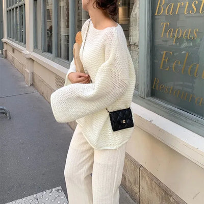 Oversized Boat Neck Knit
