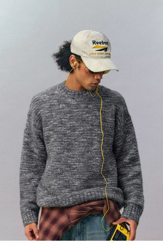 [Monterest] Multicolor Yarn Blend Crewneck Sweater