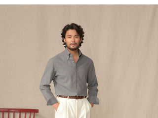 [CULTUM] Italian Pointed Collar Button-Down Shirt