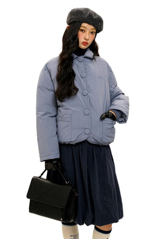 [Moromoro2] Bow Pocket Down Jacket