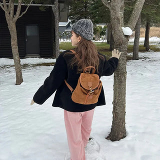 Suede backpack