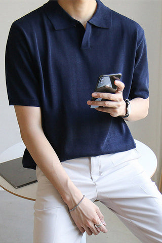 Short-sleeved polo T-shirt