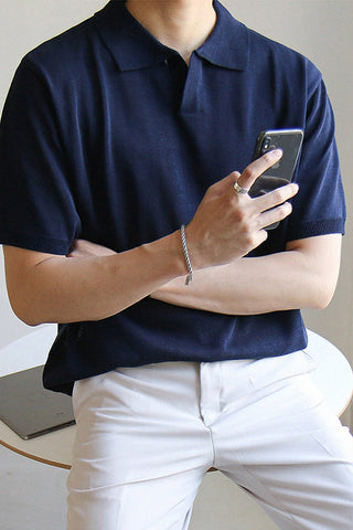 Short-sleeved polo T-shirt