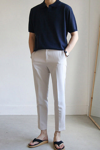 Short-sleeved polo T-shirt