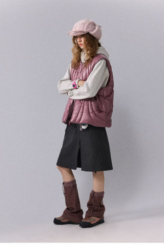 [Monterest] Irregular Quilted Down Vest