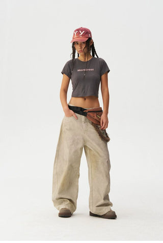 [Monterest] Quick-Dry Slim Fit Logo Crop Top
