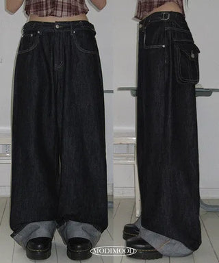 MD highly praised fit roll-up non-fade Raw fabric wide pt