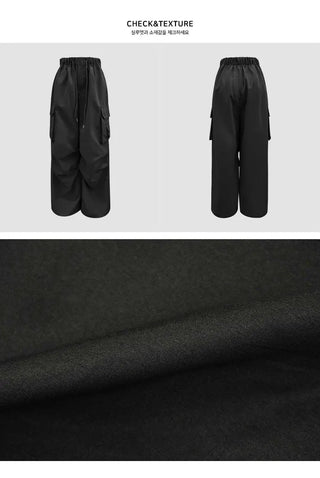 Natty Two-Pocket Wide Long Nylon Two-Way Pants - 4 Colors