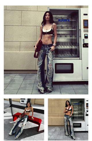 [NOTAWEAR] Denim Lightning Flare Pants