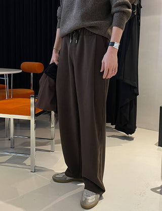 Waffle Perfect Fit Elastic Waist Single-Pleat Pants (4 colors)